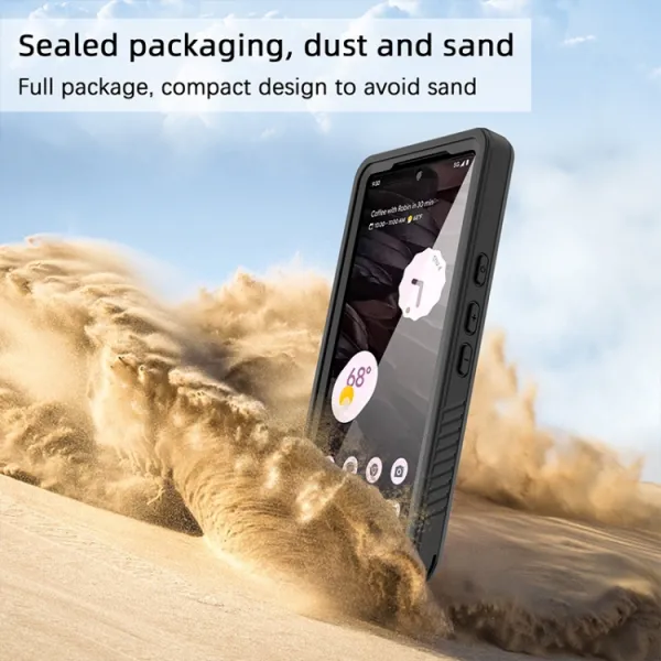 SOLID IP68 Obojstranný kryt pre Google Pixel 7a čierny