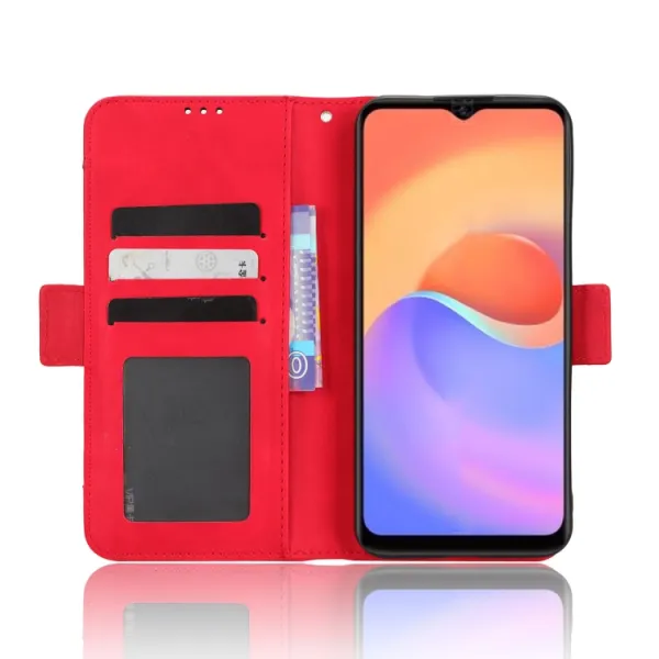 SLOT Peňaženkový obal pre ZTE Blade A52 Lite červený