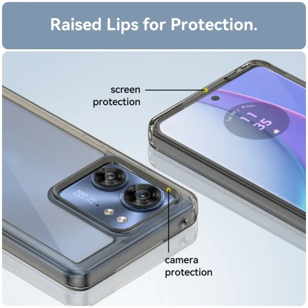 CRYSTAL Ochranný kryt pre Motorola Edge 40 šedý