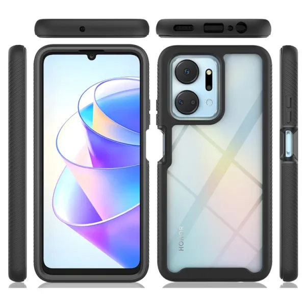 DUAL Obojstranný kryt s fóliou Honor X8a červený