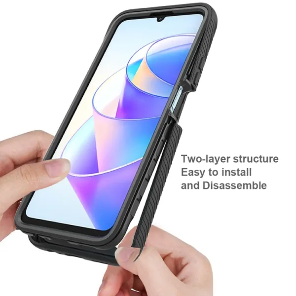 DUAL Obojstranný kryt s fóliou Honor X8a červený