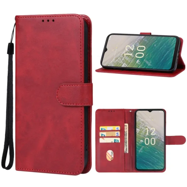SMOOTH Peňaženkové puzdro pre Nokia C32 červené