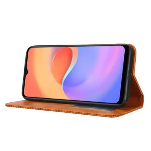 BUSINESS Peňaženkový kryt pre ZTE Blade A52 Lite hnedý