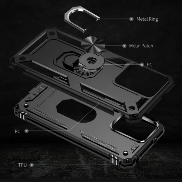 RING Obal s držiakom pre Xiaomi Redmi Note 12 čierny