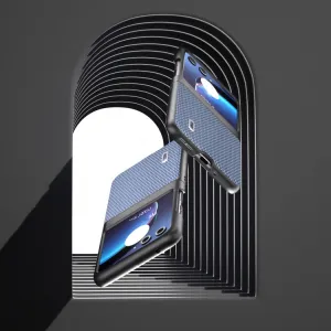 ABEEL CARBON Plastový kryt Motorola Razr 40 Ultra svetlomodrý
