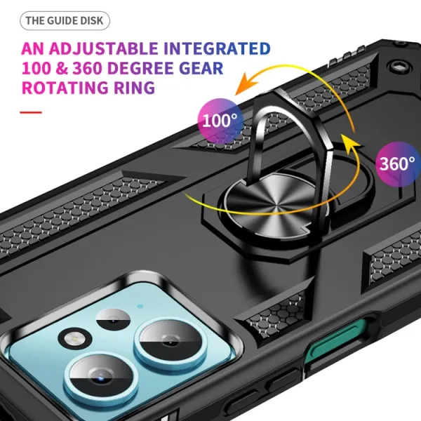RING Obal s držiakom pre Xiaomi Redmi Note 12 čierny