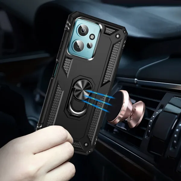 RING Obal s držiakom pre Xiaomi Redmi Note 12 čierny