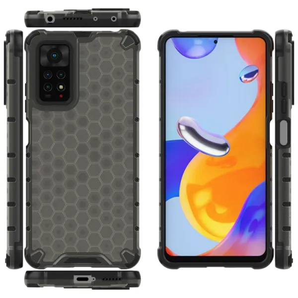 HONEYCOMB Ochranný kryt Xiaomi Redmi Note 12 Pro čierny