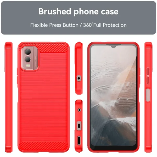 FLEXI TPU Kryt pre Nokia C32 červený