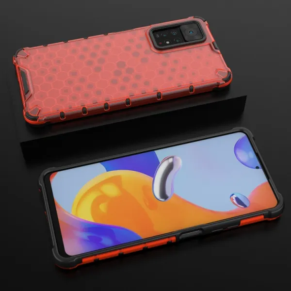 HONEYCOMB Ochranný kryt Xiaomi Redmi Note 12 Pro červený