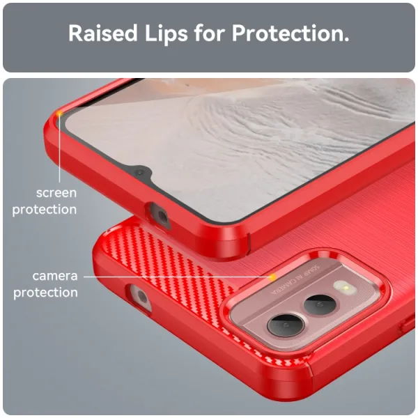 FLEXI TPU Kryt pre Nokia C32 červený
