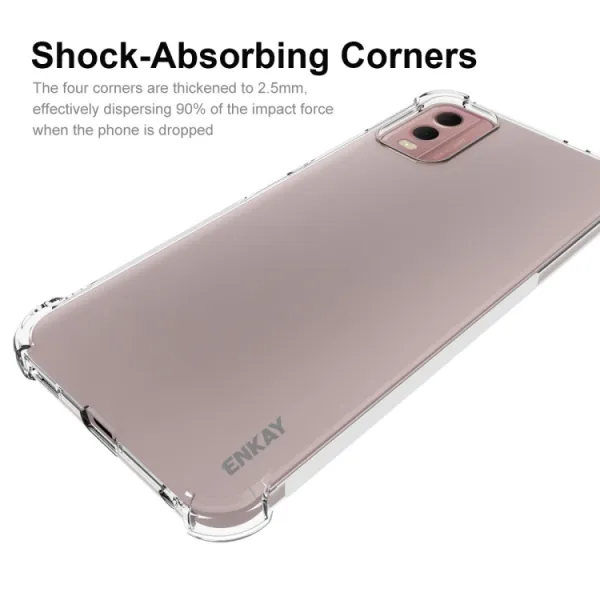 ENKAY AIRBAG Extra odolný kryt Nokia C32 priehľadný