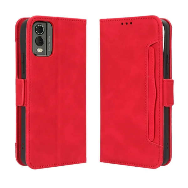 SLOT Peňaženkový obal pre Nokia C32 červený