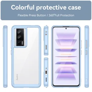 CRYSTAL Ochranný kryt pre Xiaomi Poco F5 Pro svetlomodrý