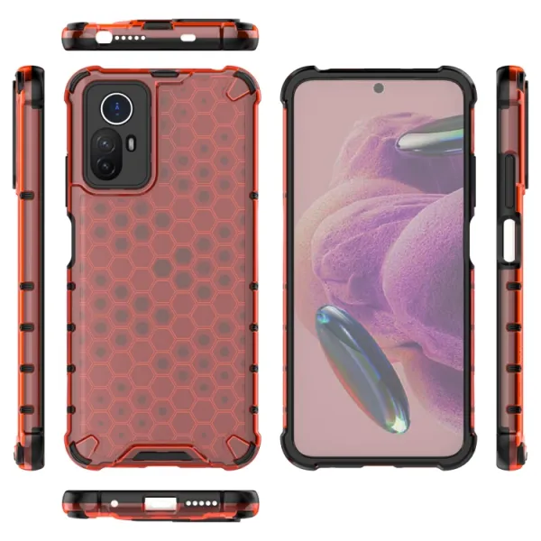 HONEYCOMB Ochranný kryt Xiaomi Redmi Note 12S červený