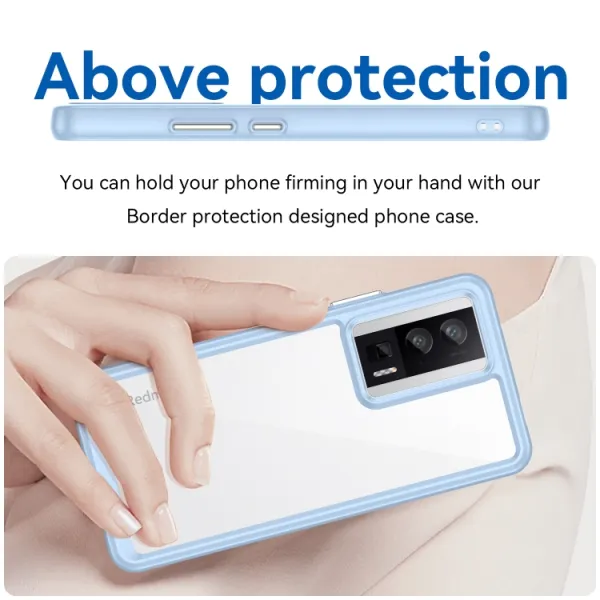 CRYSTAL Ochranný kryt pre Xiaomi Poco F5 Pro svetlomodrý