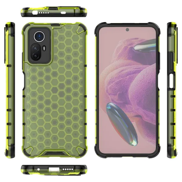 HONEYCOMB Ochranný kryt Xiaomi Redmi Note 12S zelený