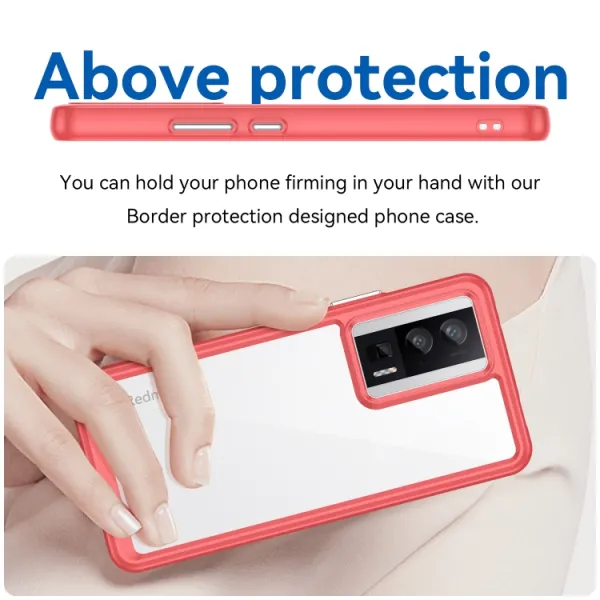 CRYSTAL Ochranný kryt pre Xiaomi Poco F5 Pro červený