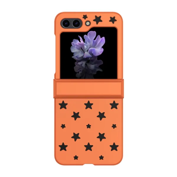 STARRY Plastový kryt pre Samsung Galaxy Z Flip5 5G oranžový