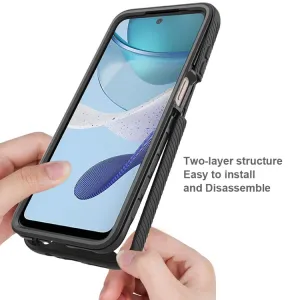 DUAL Obojstranný kryt s fóliou Motorola Moto G13 / G23 čierny