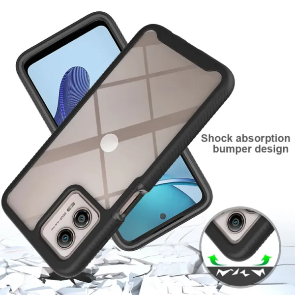 DUAL Obojstranný kryt s fóliou Motorola Moto G13 / G23 čierny