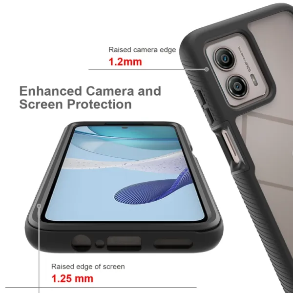DUAL Obojstranný kryt s fóliou Motorola Moto G13 / G23 čierny
