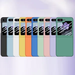 EXTRA PC Plastový kryt so sklom pre vonkajší displej Samsung Galaxy Z Flip5 5G biely