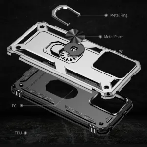 RING Obal s držiakom pre Xiaomi Redmi Note 12 strieborný