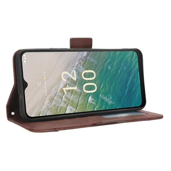 SLOT Peňaženkový obal pre Nokia C32 hnedý