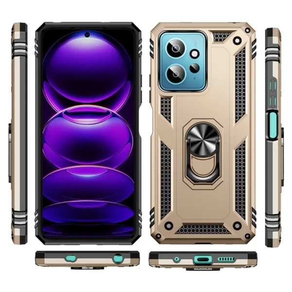 RING Obal s držiakom pre Xiaomi Redmi Note 12 zlatý