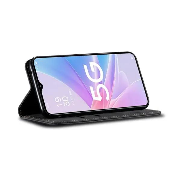 DENIM Peňaženkový kryt pre Oppo A98 5G čierny