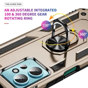 RING Obal s držiakom pre Xiaomi Redmi Note 12 zlatý