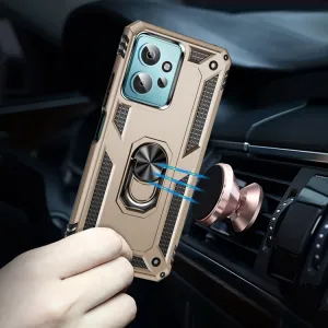 RING Obal s držiakom pre Xiaomi Redmi Note 12 zlatý