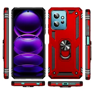 RING Obal s držiakom pre Xiaomi Redmi Note 12 červený