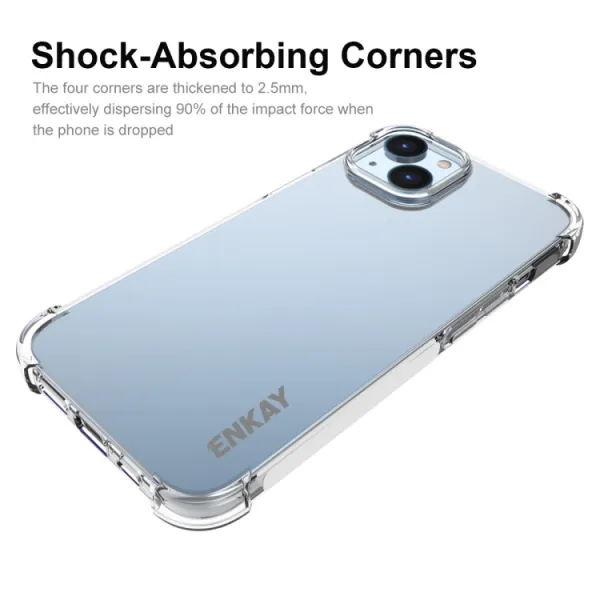 ENKAY SET Priehľadný obal + 3D ochranné sklo Apple iPhone 14 Plus