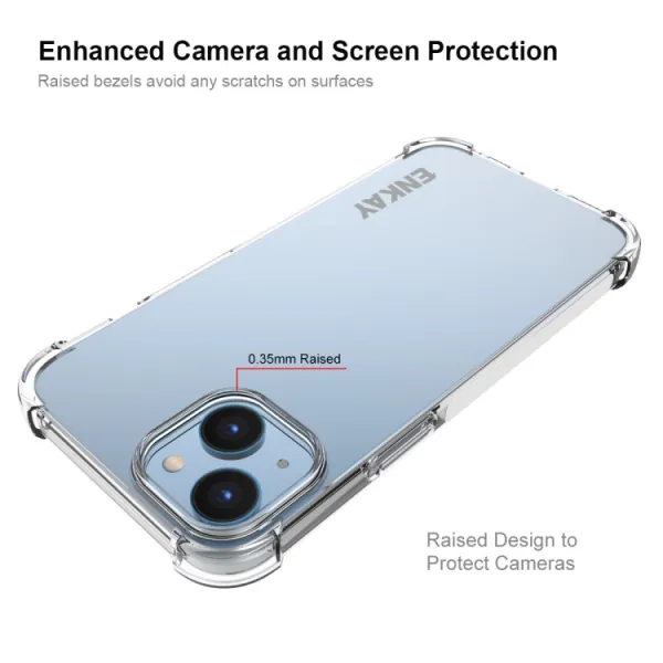 ENKAY SET Priehľadný obal + 3D ochranné sklo Apple iPhone 14 Plus