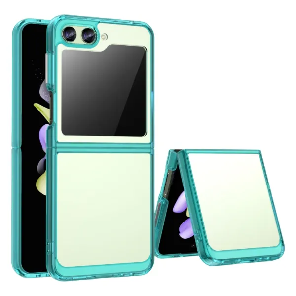 CRYSTAL Ochranný kryt pre Samsung Galaxy Flip5 5G tyrkysový