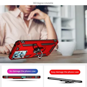 RING Obal s držiakom pre Xiaomi Redmi Note 12 červený
