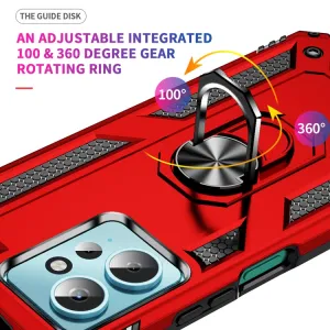 RING Obal s držiakom pre Xiaomi Redmi Note 12 červený