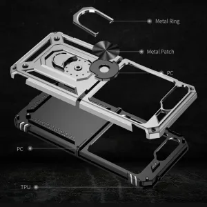 RING Ochranný kryt s držiakom Samsung Galaxy Z Flip5 5G strieborný