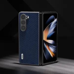 ABEEL CARBON Plastový kryt Samsung Galaxy Z Fold5 5G tmavomodrý