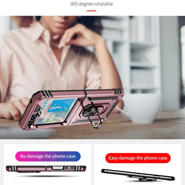 RING Ochranný kryt s držiakom Samsung Galaxy Z Flip5 5G ružový