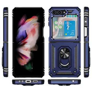 RING Ochranný kryt s držiakom Samsung Galaxy Z Flip5 5G modrý