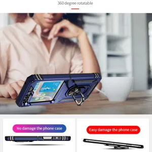 RING Ochranný kryt s držiakom Samsung Galaxy Z Flip5 5G modrý