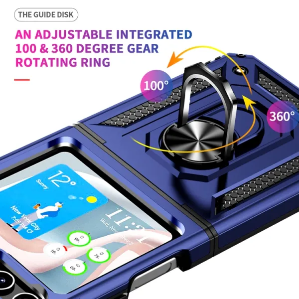 RING Ochranný kryt s držiakom Samsung Galaxy Z Flip5 5G modrý