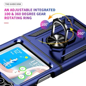 RING Ochranný kryt s držiakom Samsung Galaxy Z Flip5 5G modrý