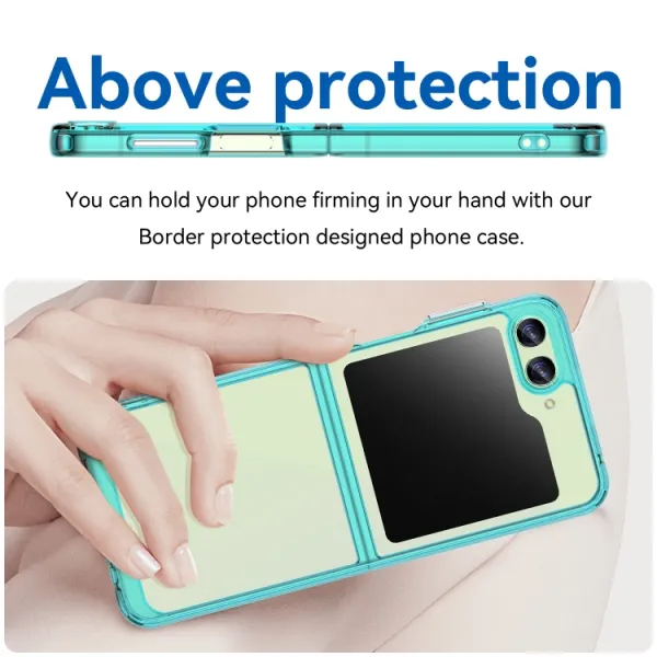 CRYSTAL Ochranný kryt pre Samsung Galaxy Flip5 5G tyrkysový