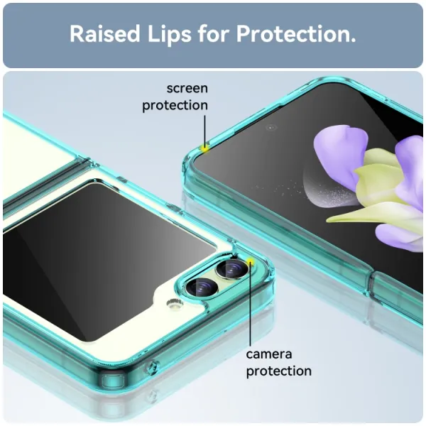 CRYSTAL Ochranný kryt pre Samsung Galaxy Flip5 5G tyrkysový