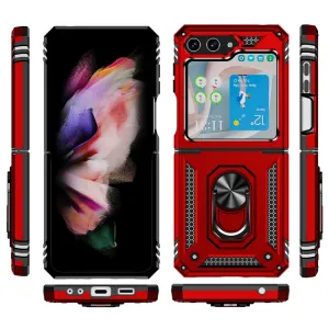 RING Ochranný kryt s držiakom Samsung Galaxy Z Flip5 5G červený