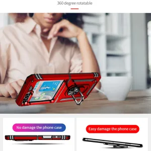 RING Ochranný kryt s držiakom Samsung Galaxy Z Flip5 5G červený